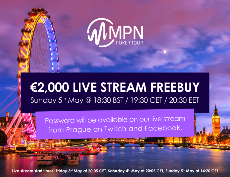 Jälgi MPNPT Praha turniiri telelaua vahendusel ja saa parool 2000€ freerollile