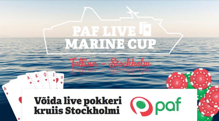 Paf Live pokkerikruiis Rootsi toimub 13.-15.oktoober