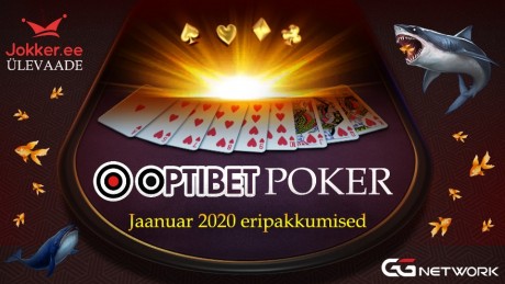 Optibeti pokkeritoa ja GG võrgustiku eripakkumised 2020. aasta jaanuaris