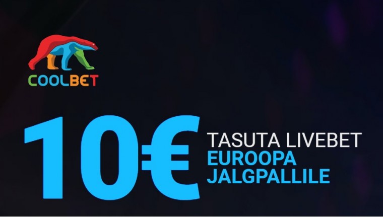 Sind ootab Coolbetis 10-eurone TASUTA live-panus Euroopa jalgpallile