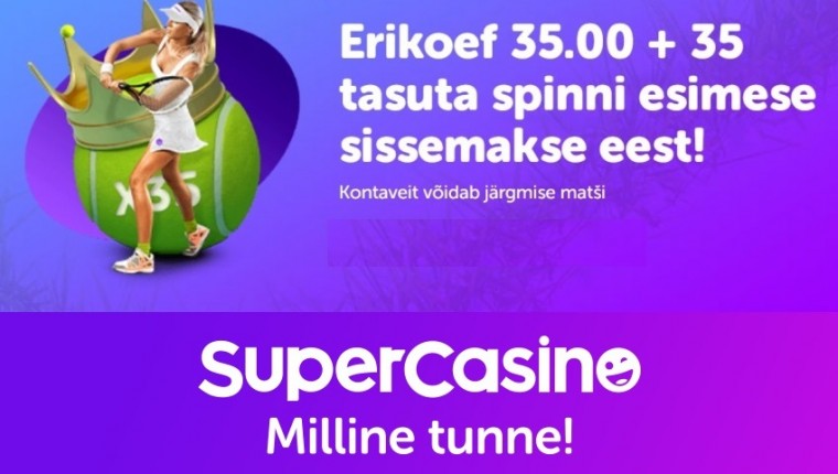 SuperCasinos: saa 50 € Blackjackis + erikoefid Kontaveidile ja Eesti vutile