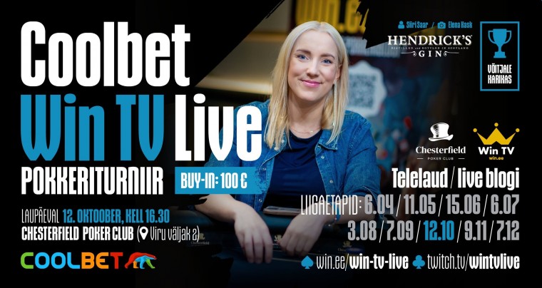 Osale täna viimasel Win TV Live satelliidil - 10x 100 € piletit garanteeritud!