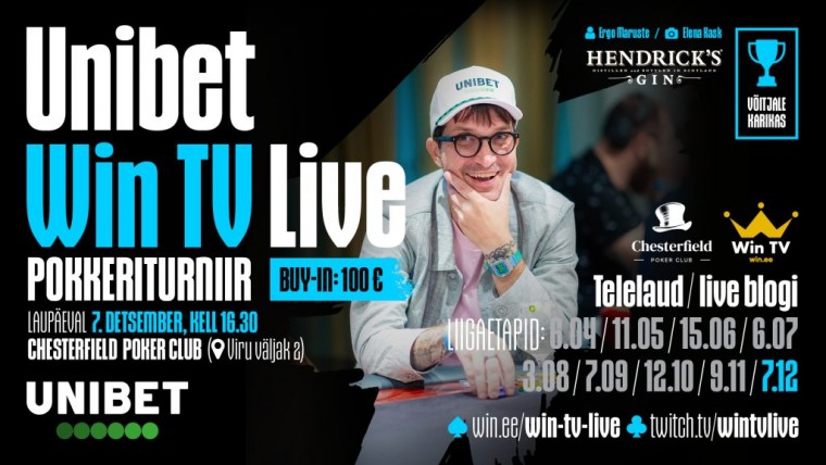 Osale täna Win TV Live kvalfikatsioonil - 10x 100 € piletit garanteeritud!