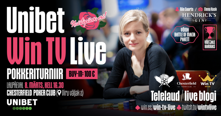 Osale täna Win TV Live kvalfikatsioonil - 10x 100 € piletit garanteeritud!