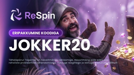 Uus Respin boonuskood! Saa VEEL 20 tasuta spinni vaid 1x l&auml;bim&auml;ngimise n&otilde;udega