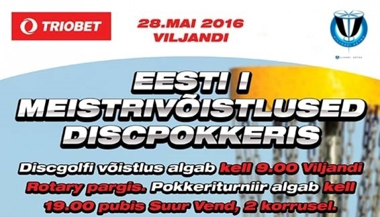  28. mail toimuvad Viljandis esimesed Eesti meistrivõistlused discpokkeris 