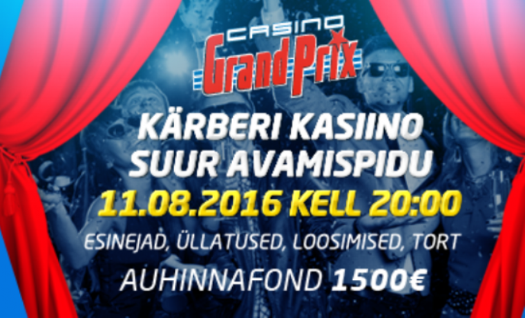 August Grand Prix kasiinodes: uus mängusaal, pokkeriturniirid ja suur loosimine
