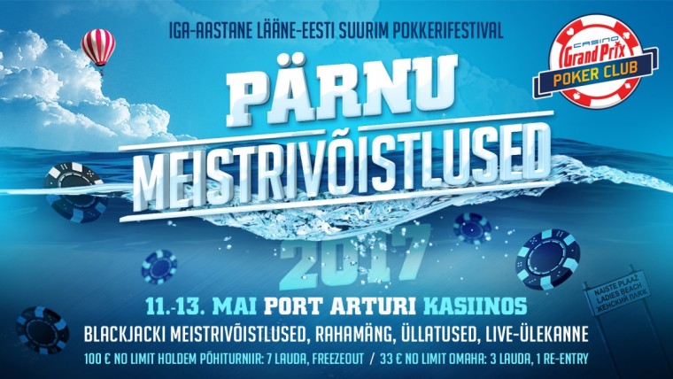 Lääne-Eesti suurim pokkerifestival toimub 11.-13. mail Grand Prix Pärnu kasiinos
