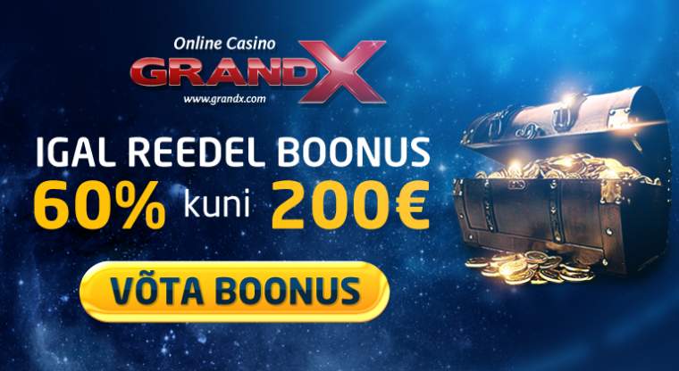 GrandX veebikasiinol uus veebileht, igal reedel 200-eurone reload-boonus