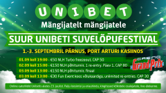 Unibet Suvelõpufestivali põhiturniir algab Pärnus 2. septembril kell 15:00