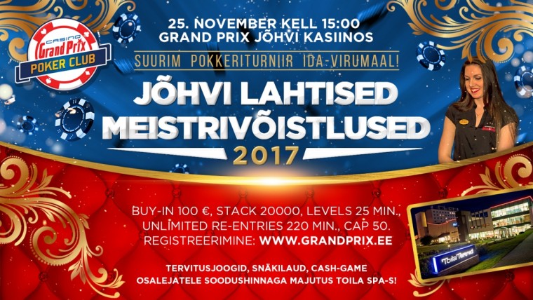 Casino Grand Prix korraldab 25. novembril Ida-Eesti suurima pokkeriturniiri!