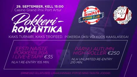 Juba sel laupäeval Port Arturi kasiinos: Pärnu Pokkeriromantika 2018!