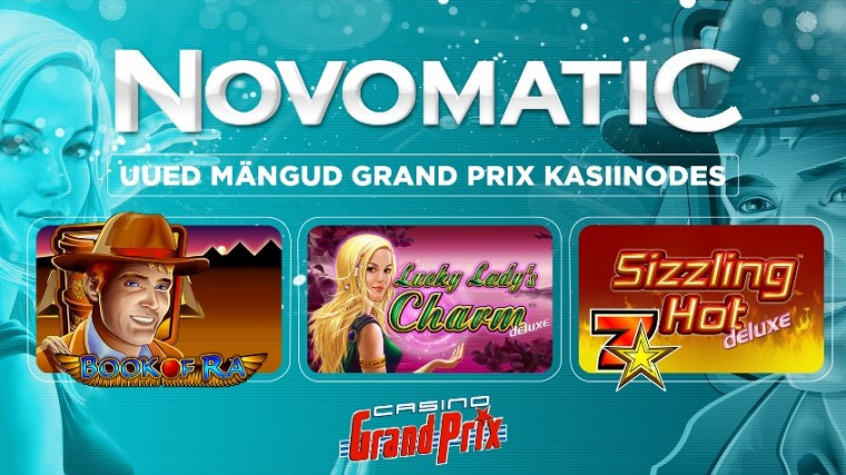 Grand Prix kasiinodesse jõudsid Novomaticu mänguautomaadid