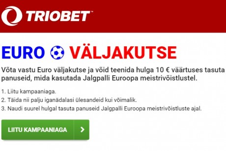 Triobet jagab tasuta 10-euroseid jalgpalli EM-panuseid